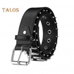 Unisex v&ouml;&ouml; punk stiilis neetdekoor Reguleeritav lairiba kunstnahast &uuml;hev&auml;rviline libisemisvastane lahe individuaalne tume roostevastane teksap&uuml;kste kaunistus 110cm must