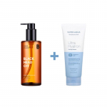 MISSHA Super Off puhastus&otilde;li 305ml (Mustpea v&auml;ljas, kuivus v&auml;ljas, tolm eemaldatud) + Super Aqua Ultra Hyaloni vahutav puhastusvahend (3 Valikud) Balckhead off SET