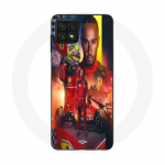 Coque Maniacase pour Samsung Galaxy A22 5G Lewis Hamilton Scuderia Ferrari F1 officiel
