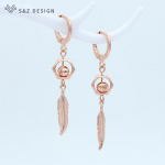 Mood Rose Gold v&auml;rvi sulgedest k&otilde;rvar&otilde;ngad naistele T&uuml;drukutele Vintage temperament ehted