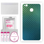 apgo Protective Skin Sticker for the back compatible with Xiaomi Redmi 4 (4X), Wrap Film, Foil, Vinyl - Pattern Carbon Chameleon CAKA1