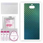 apgo Protective Skin Sticker for the back compatible with Sony Xperia 8 Lite, Wrap Film, Foil, Vinyl - Pattern Carbon Chameleon CAKA1