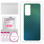 apgo Protective Skin Sticker for the back compatible with Xiaomi 12 Pro Dimensity, Wrap Film, Foil, Vinyl - Pattern Carbon Chameleon CAKA1