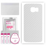 apgo Protective Skin Sticker for the back compatible with Samsung Galaxy S6 G920, Wrap Film, Foil, Vinyl - Pattern Transparent Carbon