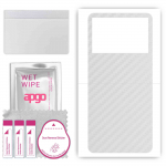apgo Protective Skin Sticker for the back compatible with Infinix Note 12 VIP, Wrap Film, Foil, Vinyl - Pattern Transparent Carbon