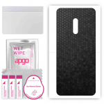 apgo Protective Skin Sticker for the back compatible with Realme X, Wrap Film, Foil, Vinyl - Pattern Black Honeycomb