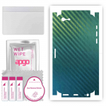 apgo Protective Skin Sticker for the back+sides compatible with Apple iPhone SE 2016, Full Wrap Film, Foil, Vinyl - Pattern Carbon Chameleon CAKA1