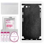 apgo Protective Skin Sticker for the back+sides compatible with Apple iPhone 6s, Full Wrap Film, Foil, Vinyl - Pattern Black Leather