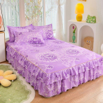Voodiseelik Puuvillane Voodikate Komplekt Tikand Voodikleit Padjap&uuml;&uuml;rid 3 Osaline/Komplekt King/Queen Double 1.5/1.8/2M Linu Kate 120x200cm