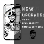 P&otilde;rutuskindel Joonisfilm Astronaut Kristall&uuml;mbris T&auml;ielik Katvus Kaamera Kaitse L&auml;bipaistev Pehme Telefoni&uuml;mbris Samsungile Samsung A02