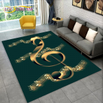 3D-muusika noot klaverikunsti ala suur vaip, vaipvaip elutoa diivani uksemati sisekujunduseks, lapse libisemiskindel p&otilde;randamatt 120x160cm(47x62in)