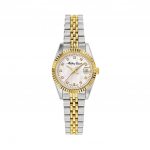 Mathey-Tissot Mathy II kahetooniline roostevabast terasest p&auml;rlmutteriga sihverplaadiga kvarts D710BI naiste k&auml;ekell p&auml;rliv&auml;rvi ema