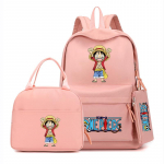 3 tk/komplekt Anime One Piece Seljakott Teismelise T&uuml;druku Seljakott Koolikott koos L&otilde;unakotiga Raamatukott Seljakott Mugav Reisikott