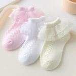 3 paari/partii Lastele T&uuml;drukute Sokid Beebile Kevadine Suvine Pits V&auml;ikelapsele Printsess T&uuml;drukutele Sokid Laste L&uuml;hikesed Beebi sokid 1-15 a S mitmev&auml;rviline