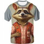 Naljakas T-s&auml;rk meestele 3D pesukaru mustriga T-s&auml;rgid Loomamustriga l&uuml;hikeste varrukatega topp Suvised t&auml;navariided Suured trendikas br&auml;ndi meeste riided 4XL