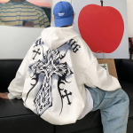 West Coast Choppers Cross Frame Graphics Hoodie Meeste Mood Vintage T&auml;navar&otilde;ivad Meeste Suured dressipluusid Meeste Fliisist kapuutsid S valge