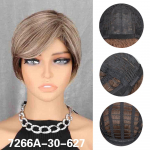 LISI HAIR S&uuml;nteetilised l&uuml;hikesed sirged juuksed Naturaalsed parukad Blond parukas naistele Igap&auml;evane kuumakindel kiud 30cm