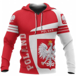 3D Poola lipu embleemiga prinditud kapuutsid Poola vaimne totem Graafiline kapuutsiga kampsunid lastemood hip-hop pulloverid riided top 2XL