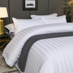 1tk Luksuslik 100 Egiptuse puuvillane tekikott 5 t&auml;rni hotelli tekikate Puhast puuvillast satiinist ribadest voodipesu tekip&uuml;&uuml;rid padjap&uuml;&uuml;rid 2pcs pillowcases