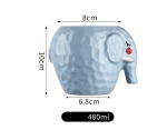 480 ml taevasinine armas elevandikeraamika Tiki kruus restoran hotell molekulaarne suitsukokteili klaas Hawaii rannapeo joogitopsid Elephant Tiki Mug 480ml