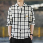 Ruuduline s&auml;rk Meeste avara rev&auml;&auml;riga top Design Sense vabaajas&auml;rk pikkade varrukatega jakk XXXXL