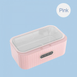 EL pistik Majapidamise K&otilde;rgsageduslik Vibratsioon Ehtepuhastusmasin, 4-kiiruseline Juhtimispuhasti, 45kHZ K&otilde;rge T&otilde;hususega Prillide Hooldusmasin roosa