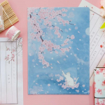 Loomingulise kujundusega failikaust &otilde;pilastele armsale anime-kirsi kassipoja testpaberist v&auml;ljal&otilde;igete albumi kleebiste kaustad kaasaskantav failikorraldaja