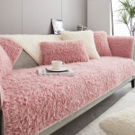 Moodne talvediivani r&auml;tik &uuml;hev&auml;rviline paksenevad pikad pl&uuml;&uuml;sised pehmed siledad diivanikatted elutoa jaoks libisemisvastased diivanikatte padjad 50x50cm 1pcs