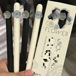 4 tk Kawaii geelpliiatsid, must tindiga CS ots, mida saab uuesti t&auml;ita, kirjutage sujuvalt esteetilised kirjatarbed pastapliiatsi koolitarbed B