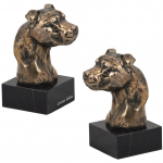 American Staffordshire Terrier, Amstaff II - Dog statue, bust on stone base, sculpture, trophy for dog show by Art-Dog brand