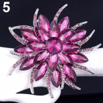 Pulma pruudi suur lilleline l&auml;ikiv kivikivist daami sall prossn&otilde;el Ehete dekoor punane