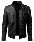 AL KHALID TOP SELLING Uus Meeste Must Jakk 100% Ehtne Lambanahk Stiilne Moto Biker Jakk XS must