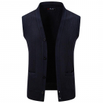 Cozy Up meeste kampsunvest V-kaelusega vabaaja varrukateta kootud n&ouml;&ouml;pkardiganvest Klassikaline kootud vest n&ouml;&ouml;pidega 3XL