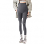 Rasedusp&uuml;ksid Belly Support Slim Fit k&otilde;rge v&ouml;&ouml;kohaga s&auml;&auml;rised Naiste alumised p&uuml;ksid M kohv