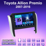 2 DIN Android Auto Raadio Toyota Allion Premio 2007-2016 jaoks Multimeediapleier Peak Unit Stereo GPS Navigatsioon WIFI 1+16GB 1+16GB