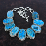 Neoonapatiti kaelakee Gemstone Vintage kaelakee 925 sterlingh&otilde;bedast kaelakee Reguleeritava ahelaga kaelakee K&auml;sit&ouml;&ouml;na valmistatud &otilde;rn ehtekink talle