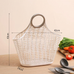 K&ouml;&ouml;giviljakorv kaasaskantav ostukorv plastikust hoiukorv k&ouml;&ouml;giviljade ja puuviljade ostmiseks Jaapani stiilis paks kaasaskantav korv parkkoor