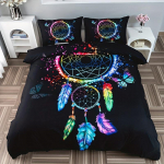 3 tk Dream Catcher Print tekikott Pehme ja mugav voodipesu magamistoa k&uuml;lalistetuppa 1 tekikott ja 2 padjap&uuml;&uuml;ri 135X200cm 3PCS