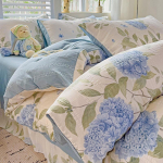 Neljaosaline komplekt, pestud puuvillane voodilina, tekikott, &uuml;hiselamu kolmeosaline komplekt 1.2m bed