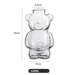 Kawaii karukujuline kokteiliklaasbaari restoran Populaarne klaasn&otilde;ude segamine veiniklaasiga armas k&uuml;lma joogi tassi mahlakruus t&uuml;drukutele Bear Cocktail Cup