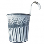 Pere ja aed Vintage raudpleki simulatsioon Rohelise taime lillepoti &auml;mber konksuga kodukaunistusega