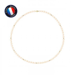 Kaelakee - PERLINEA - AAA+ magevee kultiveeritud p&auml;rl - 4-5 mm - naturaalne roosa - 9 ct kollane kuld