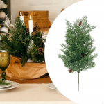 Artificial Plant Branch Christmas Decor Easy to Use Convenient Greenery Stem Decoration Height 47cm