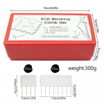 Isetegemise kudumisblokeerijate komplekt roostevabast terasest kudumise blokeerimisalused ja -n&otilde;elad 2 erineva suurusega isetegemise kudumis- ja heegeldamistarvikute jaoks punane