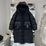 2024. aasta talvine uus keskmine ja pikk p&otilde;lvedeni kapuutsiga paksendatud lahtine nahast kotikate Moodne hele luksuslik Korea versioon valgest pardi sulejopest One Size