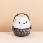 Virnastatav Bento Box Kaasaskantav armas multikas laste l&otilde;unas&ouml;&ouml;gikarp Kahekihiline toidu hoiukonteiner prillide karu termiline bentokarp