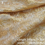 Retro Žakaarmustriline Kullatud Reljeefne Kangas Pehme Elegantne Seelik Kleit Disainer K&auml;sitsi valmistatud DIY &Otilde;mbluskangas &Otilde;limaal Reljeefkangas 100x140cm