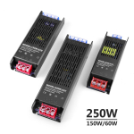 T&auml;isv&otilde;imsusega l&uuml;litustoiteadapter AC110V/220V kuni DC 24V valgustustrafod 60W 150W 250W LED-ribavalgusti jaoks 150W
