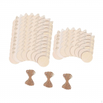 120Pcs Unfinished Wooden Cutouts Wood Slices to Paint Christmas Tree Decorations Pendants for