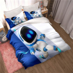 ASTRO BOT Armas multifilmi voodipesukomplekt Tekikomplekt, &uuml;heinimesevoodi King-size voodikomplekt t&auml;iskasvanutele lastele Magamistoa tekikott padjap&uuml;&uuml;r 180x210cm 3pcs